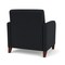 Lesro Siena Lounge Reception Wide Guest Chair, Walnut, MD Black Upholstery SN1201 - alternate 2